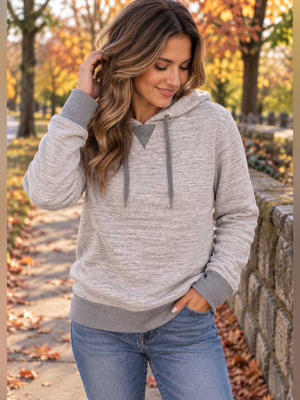 Banana Republic Heritage Collection Hoodie Large Gray Marled Pullover L